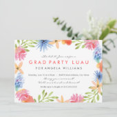 Paradise Afstudeerder Luau Invite Kaart (Staand voorkant)
