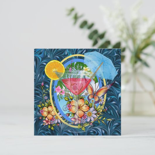 Paradise Beach Cocktail - SRF Kaart (Staand voorkant)