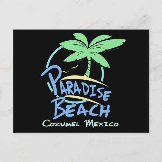 Paradise Beach Cozumel Mexico Cruise Vacking Briefkaart (Voorkant)