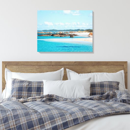 Paradise Beach Emerald Zee Greens Pool Australië Canvas Afdruk (Insitu (Slaapkamer))