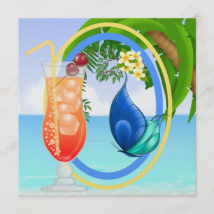Paradise Beach Invitation Kaart