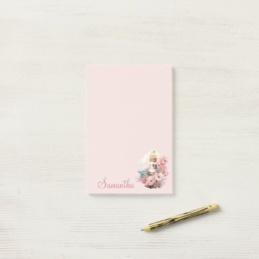 Paradise Beach Lighthouse Post-it® Notes (Op bureau)