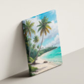Paradise Beach Palm Trees Canvas Afdruk