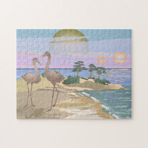PARADISE BEACH PELICANS ISLAND JIGSAW PUZZLE
