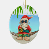 Paradise Beach Santa - SRF Keramisch Ornament (Rechts)