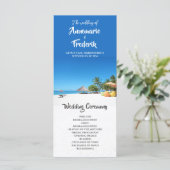 Paradise Beach Sunset Coastal Wedding Programme (Debout devant)