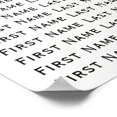 Paradise Beach Sunset Kustbruiloft Zitplaatsen Poster (Hoek)