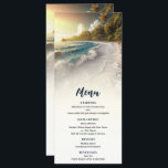 Paradise Beach Sunset Rustic Coastal Menu Mariage<br><div class="desc">Correspondance d'objets dans mon magasin.</div>