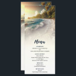 Paradise Beach Sunset Rustic Coastal Menu Mariage<br><div class="desc">Correspondance d'objets dans mon magasin.</div>