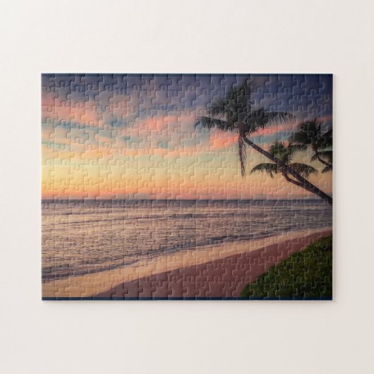 PARADISE BEACH TROPICAL SUNSET JIGSAW PUZZZLE LEGPUZZEL (Horizontaal)