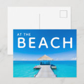 Paradise Beach | Tropisch Resort, Maldiven Briefkaart (Voorkant / Achterkant)