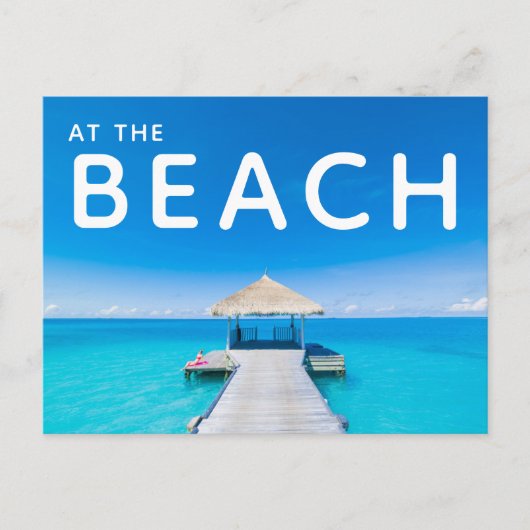 Paradise Beach | Tropisch Resort, Maldiven Briefkaart (Voorkant)