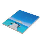 Paradise Beach | Tropisch Resort, Maldiven Tegeltje (Zijkant)