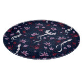 Paradise Birds: bloeiend patroon. Snijplank (Hoek)