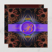 Paradise Birds Fractal Art Invitation (Devant / Derrière)