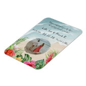 Paradise Blooms Huwelijk Bewaar de Datum Magneet  (Linkerzijde)