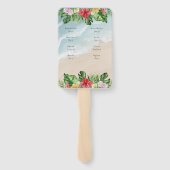 Paradise Blooms Wedding Program Fan Handwaaier (Achterkant)