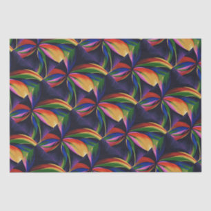 Paradise Colorful Rainbow Abstracte Flower Art Tissuepapier