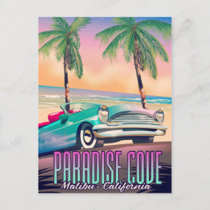Paradise Cove,Malibu,Californië reisposter Briefkaart