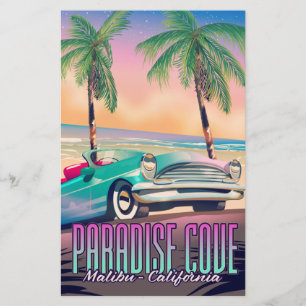 Paradise Cove, Malibu, Californische reisposter Briefpapier