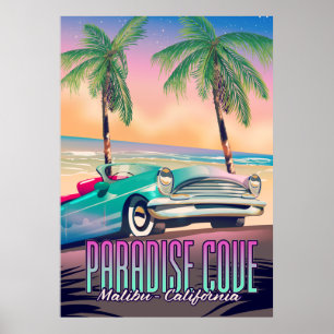 Paradise Cove, Malibu, Californische reisposter Poster