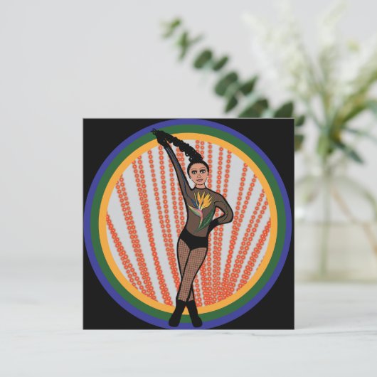 Paradise Dancer B Kerstkaart (Staand voorkant)