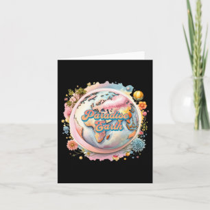 Paradise Earth Planet in pastelkleuren Sticker Kaart