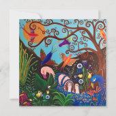 Paradise Fantasy Landschap met vogels Kaart (Voorkant)