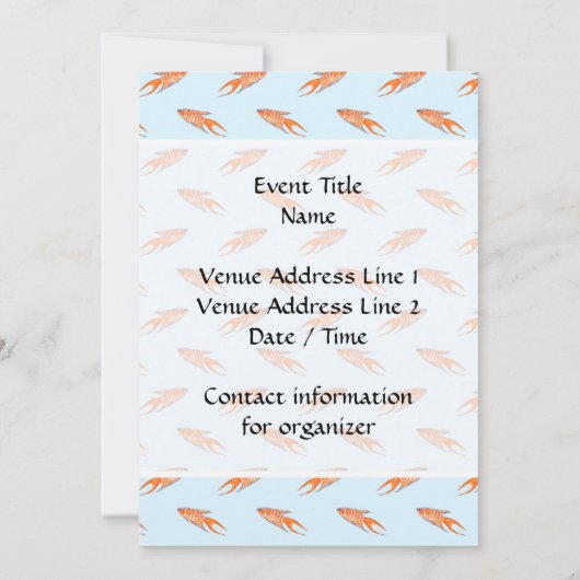 Paradise Fish Pattern op Blue. Kaart (Achterkant)