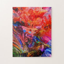 Paradise Floral Bird Phoenix Rising Flame Art Legpuzzel