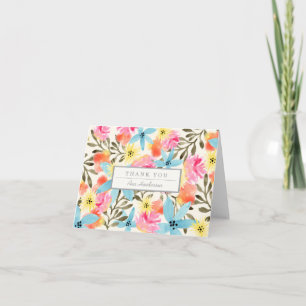 Paradise Floral Print Bedankkaart