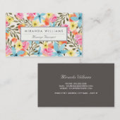 Paradise Floral Print Visitekaartje (Voorkant / Achterkant)