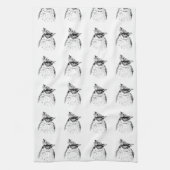 Paradise Flycatcher Dishtowel Theedoek (Verticaal)