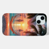 Paradise Found: Sunset Sails and Swaying Palms Case-Mate iPhone Case (Achterkant (horizontaal))