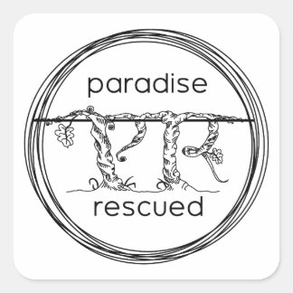 Paradise gered vierkante sticker