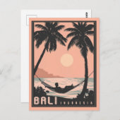 Paradise Gevonden: Bali in  Roze Briefkaart (Voorkant / Achterkant)