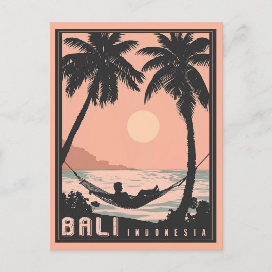 Paradise Gevonden: Bali in  Roze Briefkaart (Voorkant)