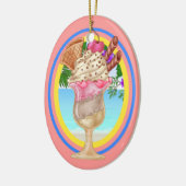 Paradise Ice Cream Sundae Keramisch Ornament (Links)