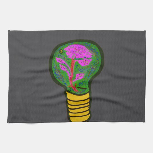 Paradise in a Light Bulb Kitchen Towel Theedoek (Horizontaal)