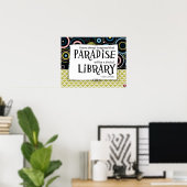 Paradise is een bibliotheek poster (Thuiskantoor)