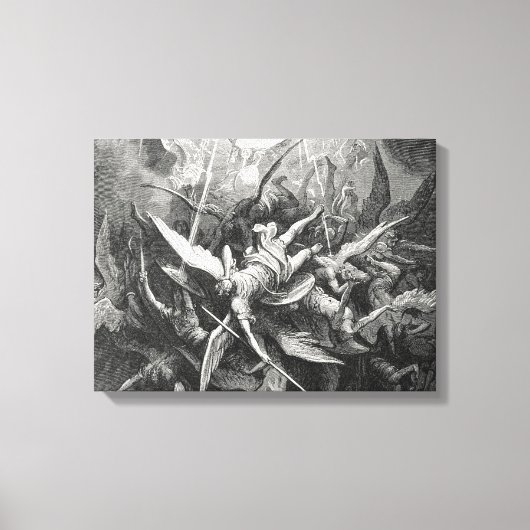 Paradise Lost Herfst van Rebel Angels Gustave Dore Canvas Afdruk (Voorkant)
