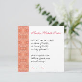 Paradise Modern Flower 1, bruiloft uitnodiging (Staand voorkant)