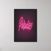 Paradise Neon Light Canvas Afdruk (Voorkant)