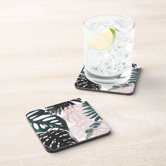 Paradise Palm Fronds Bier Onderzetter (Rechterzijde)