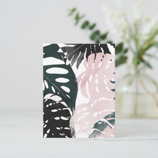 Paradise Palm Fronds Briefkaart (Staand voorkant)