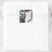 Paradise Palm Fronds Vierkante Sticker (Tas)
