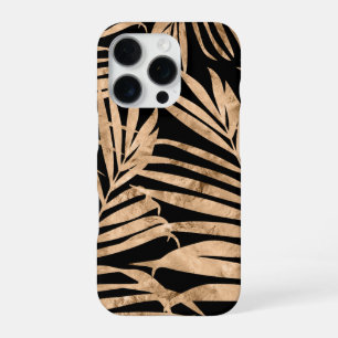 Paradise Palm Hawaïaans Tropisch- Goud en Zwart iPhone 16 Pro Hoesje