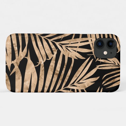 Paradise Palm Hawaiian Tropical - Gold & Black Case-Mate iPhone Case (Achterkant (horizontaal))