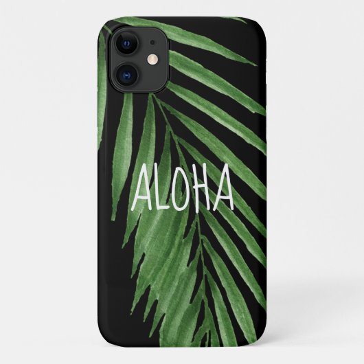 Paradise Palm Hawaiian Tropical - zwart Case-Mate iPhone Case (Achterkant)
