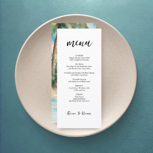 Paradise Palms Tropical Beach Bruiloft Menu